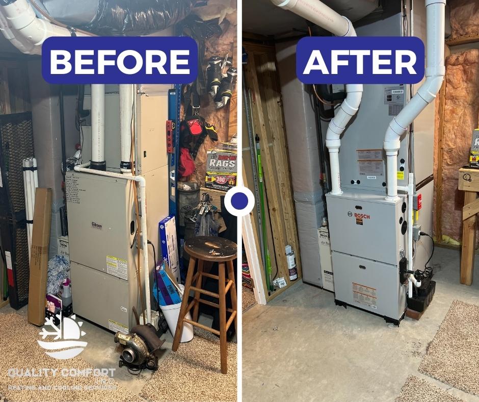 Duel fuel heat pump before and after- indoor
